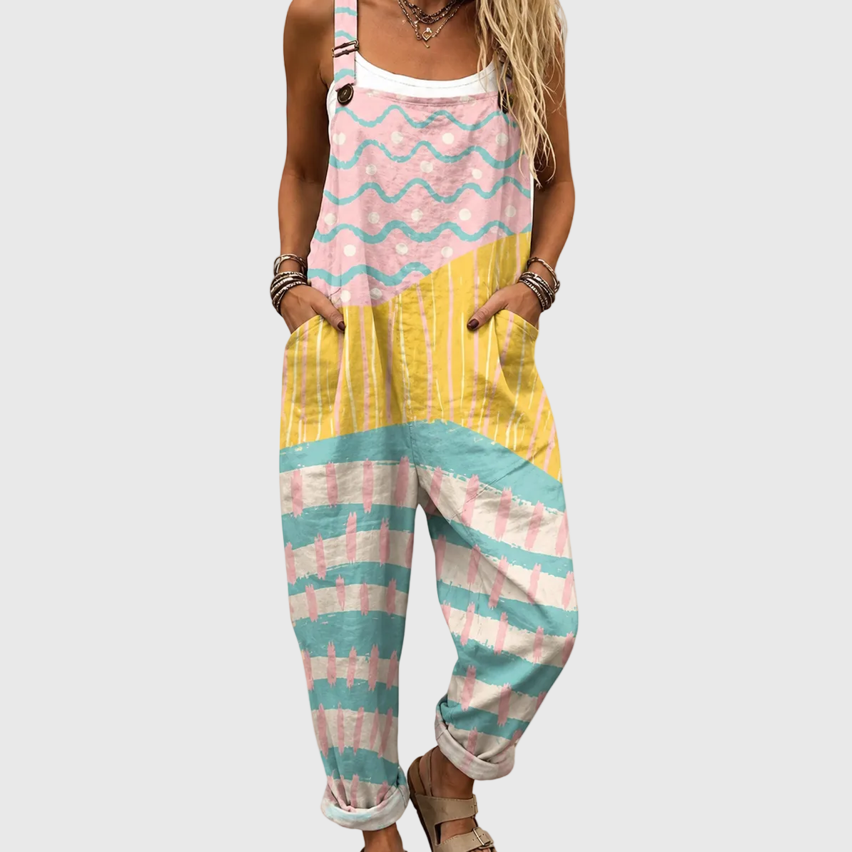 SOFT MULTICOLOR PASTEL JUMPSUIT