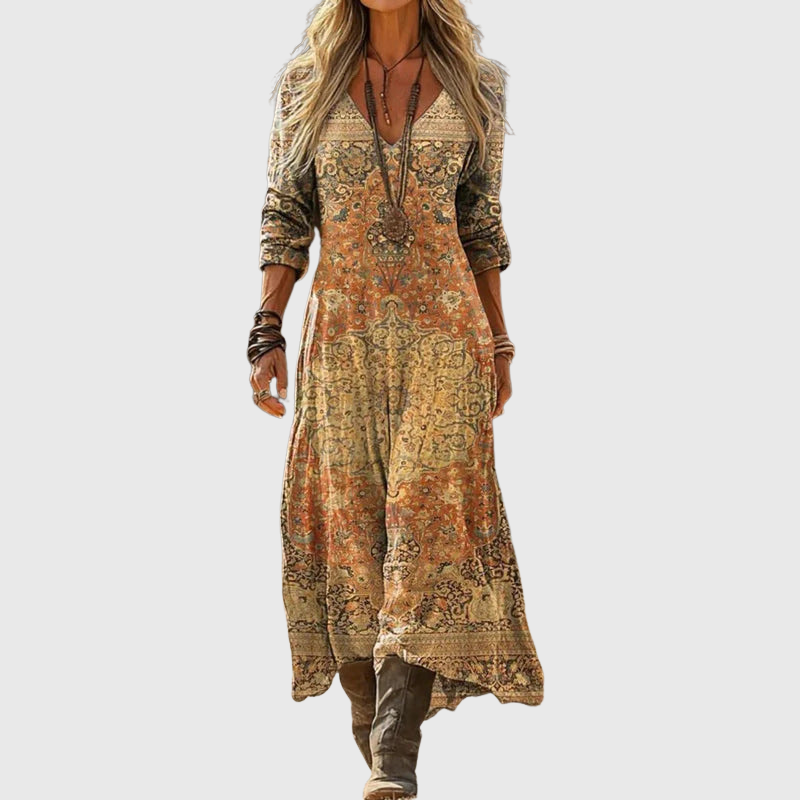 Tinsley | Long Sleeve Vintage Casual Dress
