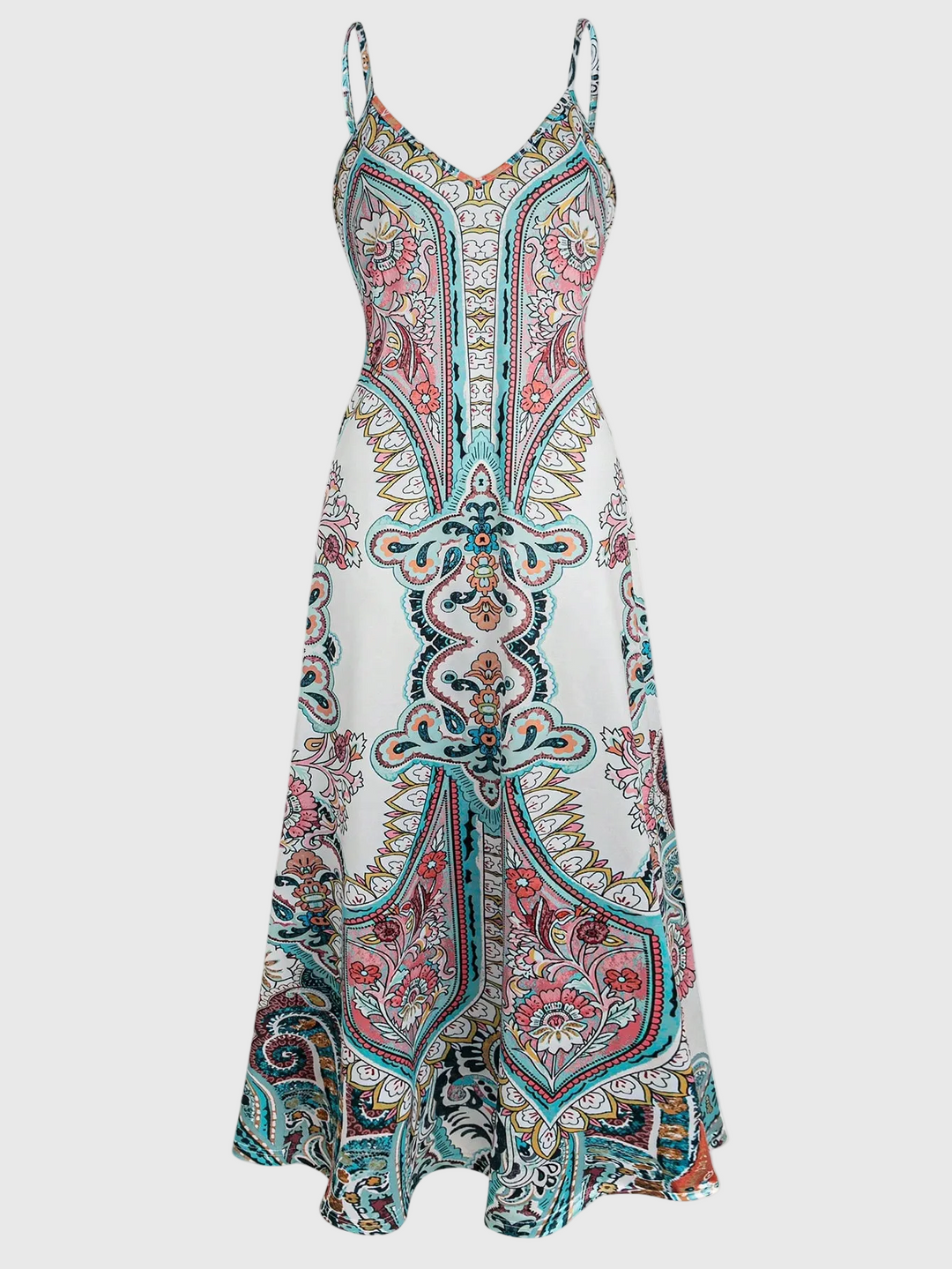Skye | Boho Floral Print Sleeveless Dress