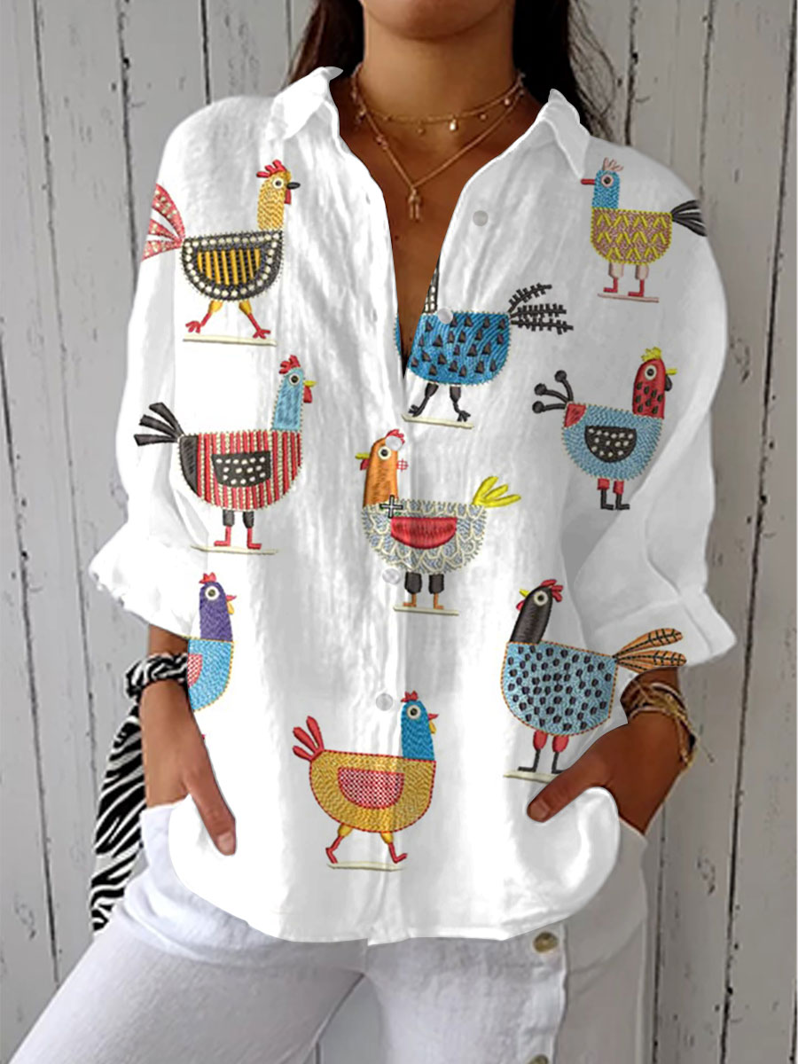 Lilia | Playful Chicken Blouse