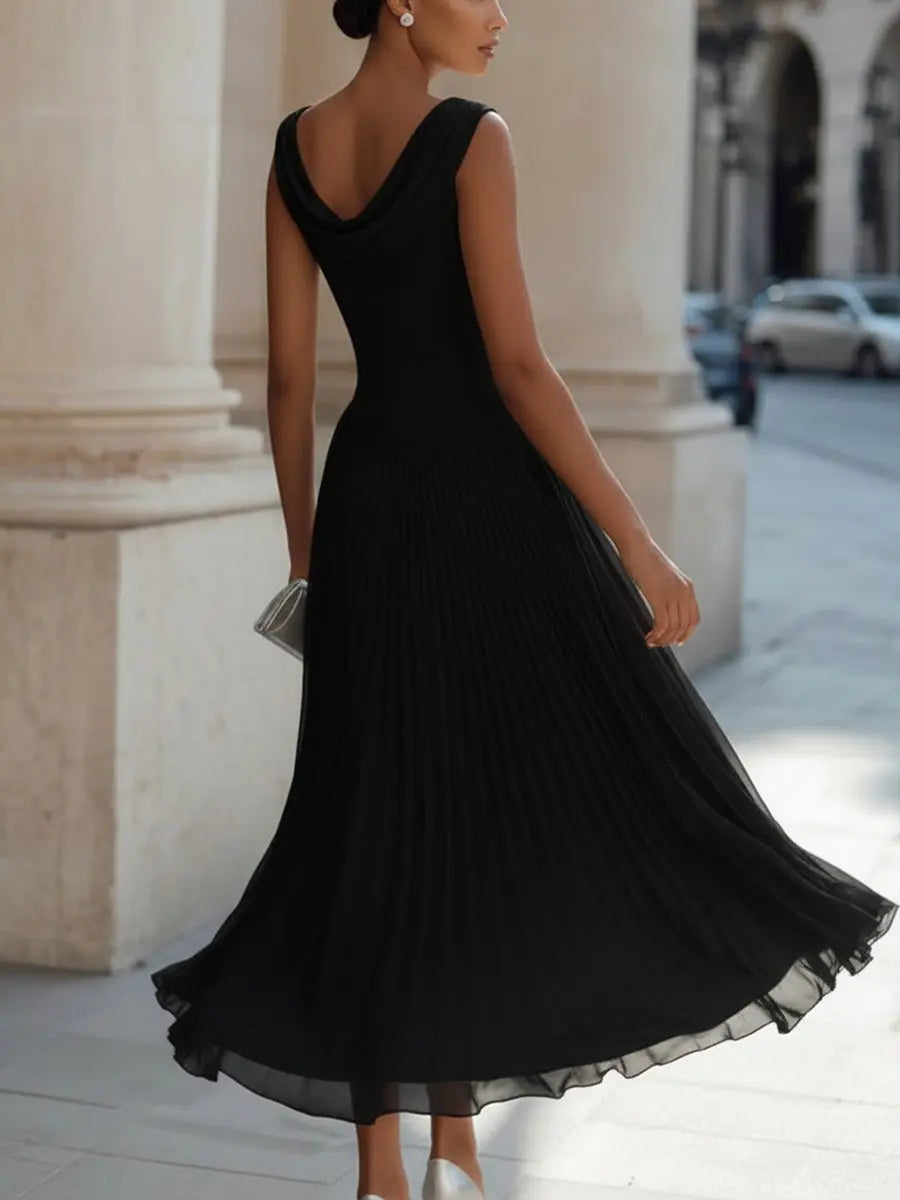 Elara™ | Flowing Elegance Midi Dress