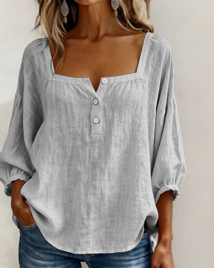 Hazel | Square Neck Puff Sleeve Blouse