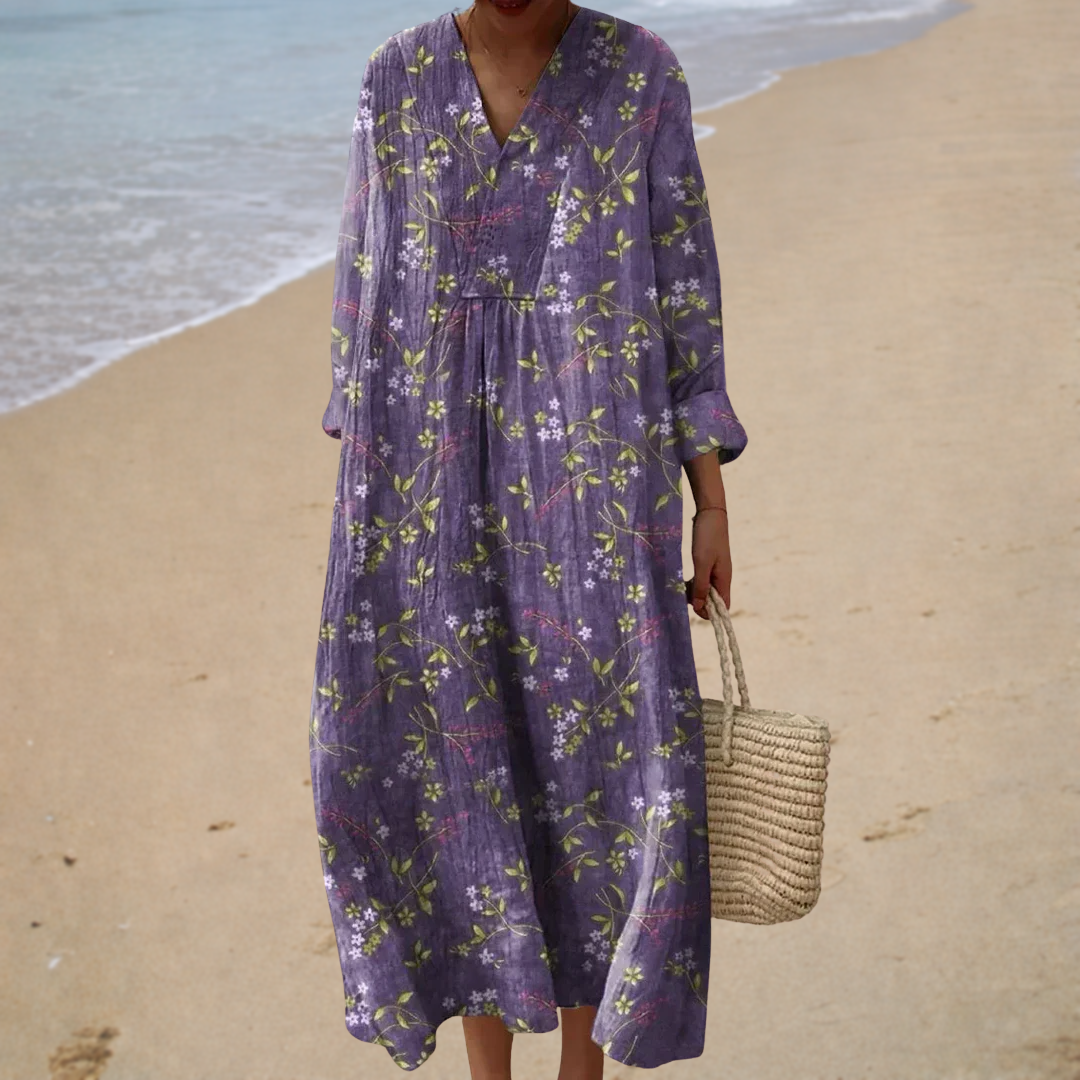 Figure-Enhancing Printed Summer Dress