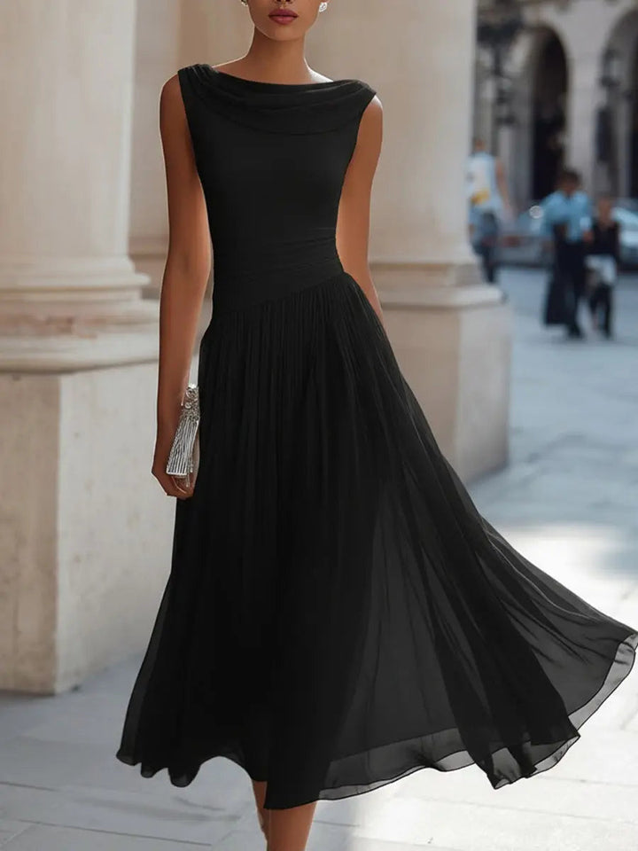 Elara™ | Flowing Elegance Midi Dress