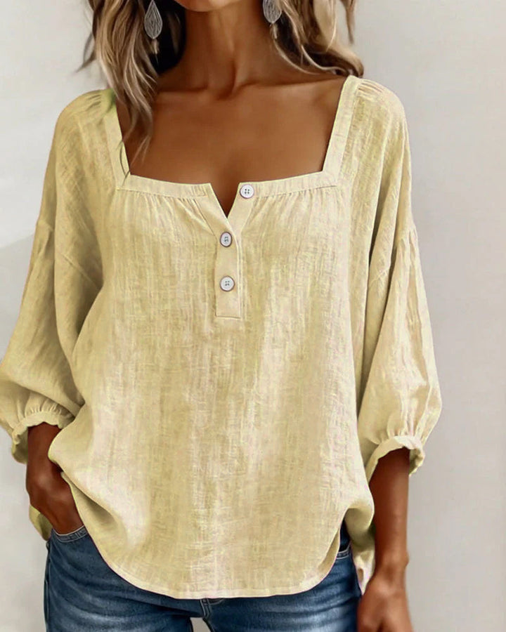 Hazel | Square Neck Puff Sleeve Blouse