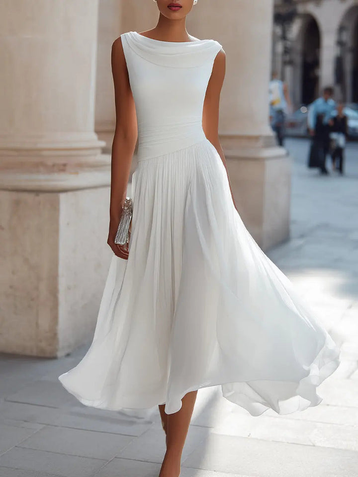 Elara™ | Flowing Elegance Midi Dress
