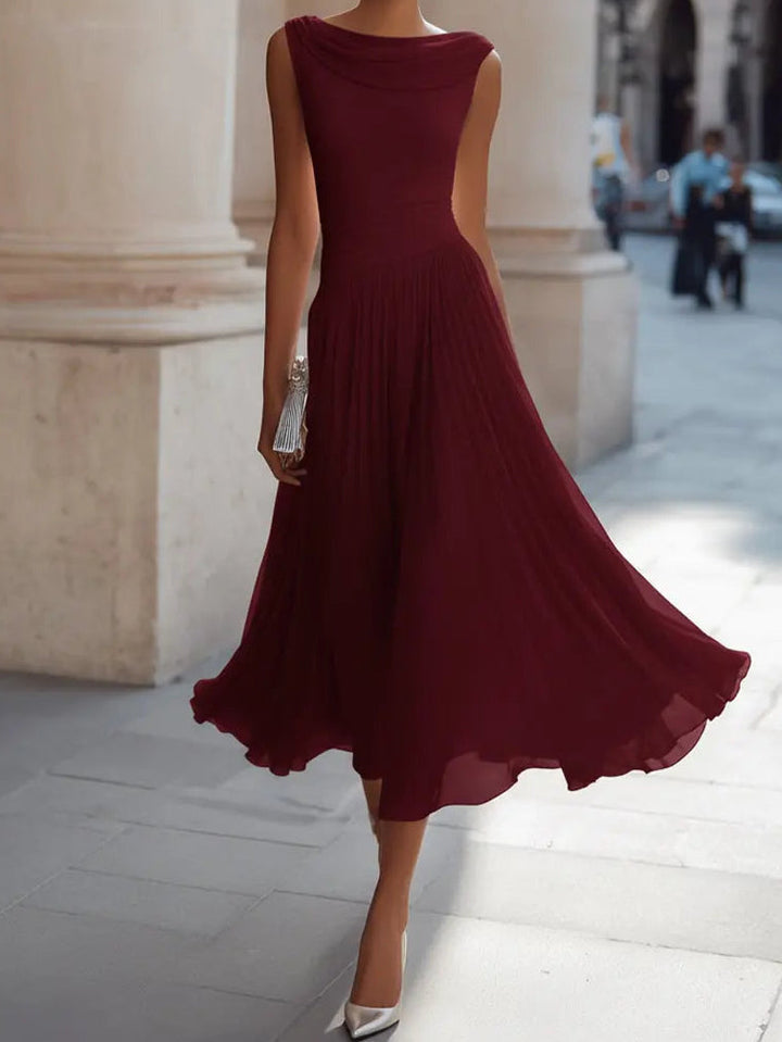 Elara™ | Flowing Elegance Midi Dress