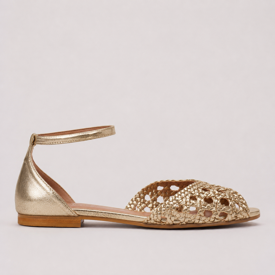 ISADORA | GOLDEN BRAIDED SANDALS