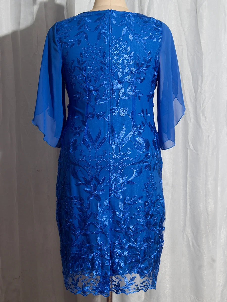 Flora | Embroidered Bodycon Pencil Dress
