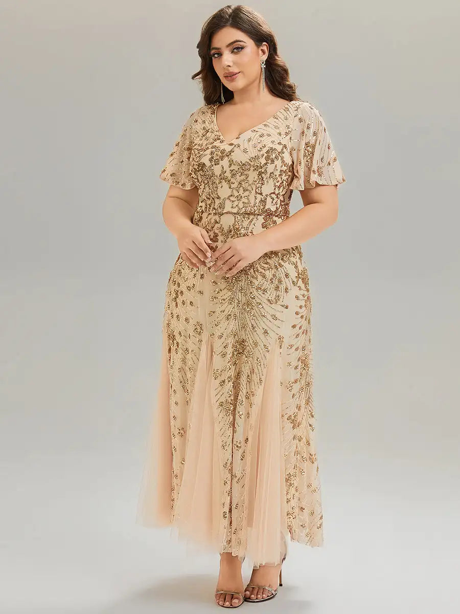 Marlowe | Sequin A-Line Evening Dress