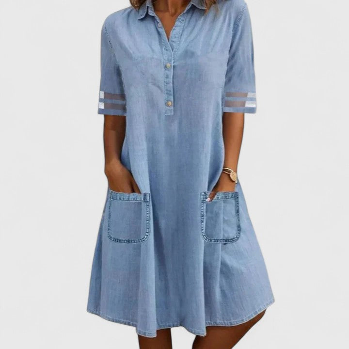 Barbara | Figure Flattering Denim Dress