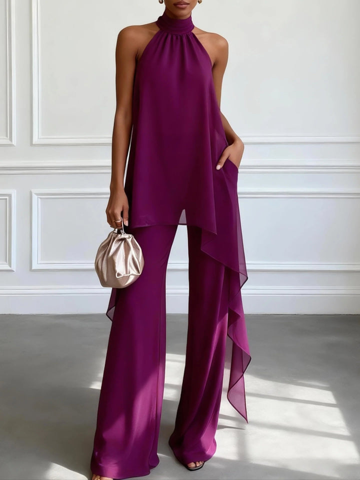 Viola | Elegant Halter Set with Trousers