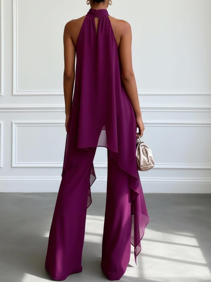 Viola | Elegant Halter Set with Trousers