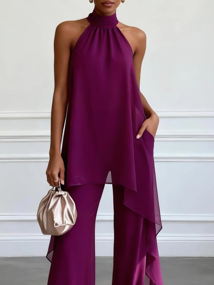 Viola | Elegant Halter Set with Trousers