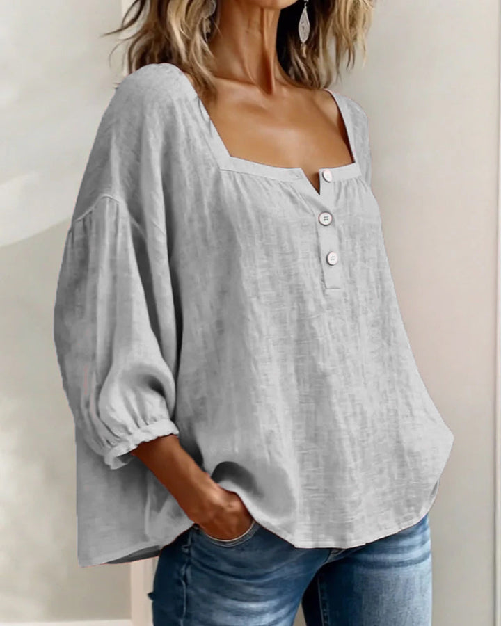Hazel | Square Neck Puff Sleeve Blouse