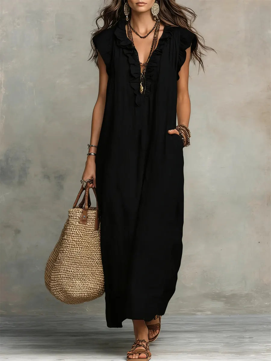 Camélia | Long Fluid Bohemian Dress